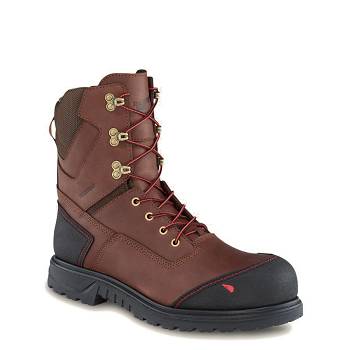 Red Wing Brnr XP 8-inch Safety Toe - Bordove Nepremokave Topanky Panske, RW128SK